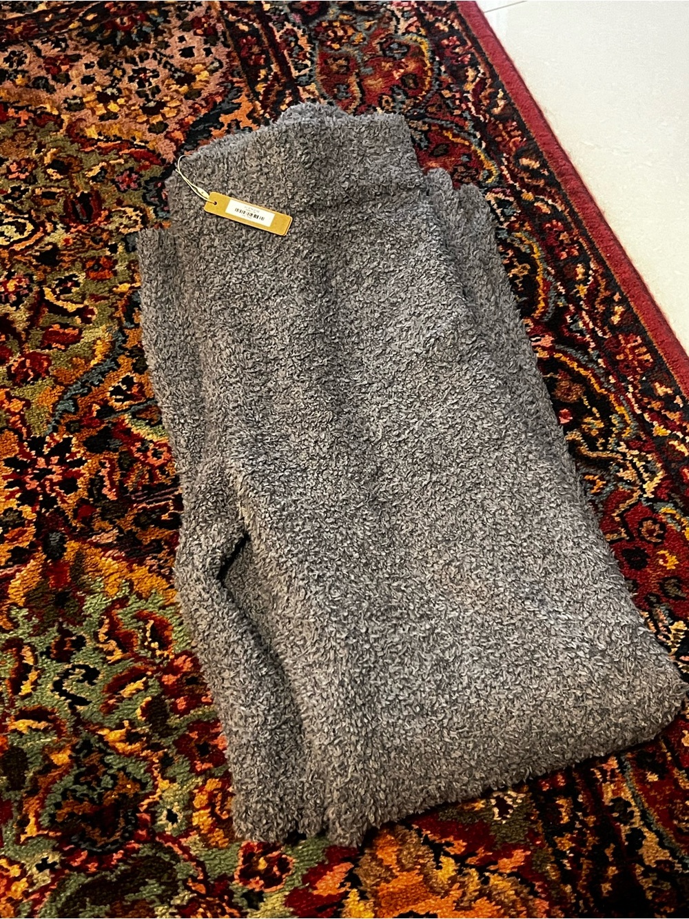 SKIMS Women's Gray Boot Cut Bouclé Pants